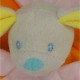 Doudou lapin orange avec hochet