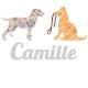 Appliqué thermocollant 2 chiens