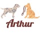 Appliqué thermocollant 2 chiens