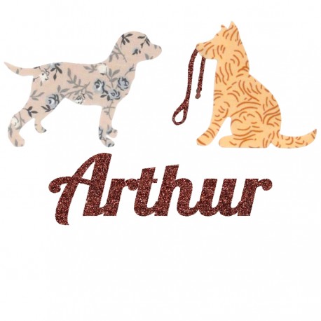 Appliqué thermocollant 2 chiens