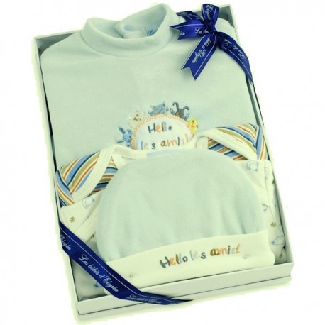 Coffret cadeau de naissance - Hello les amis