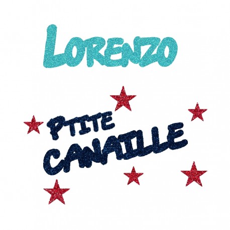 Appliqué thermocollant personnalisé petite canaille garçon