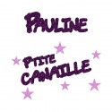 Appliqué thermocollant personnalisé fille petite canaille
