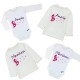 Appliqué thermocollant personnalisé sirène rose et poissons