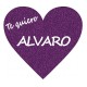 Appliqué thermocollant personnalisé cœur Te quiero