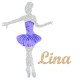Appliqué thermocollant danseuse étoile
