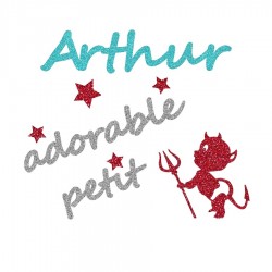 Appliqué thermocollant personnalisé petit diable