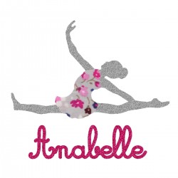 Appliqué thermocollant personnalisé danseuse rose