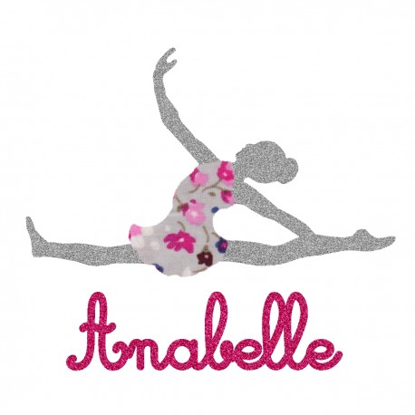 Appliqué thermocollant personnalisé danseuse rose