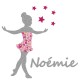 Appliqué thermocollant personnalisé petite danseuse rose