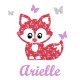Appliqué thermocollant personnalisé petit renard rouge