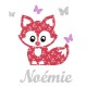 Appliqué thermocollant personnalisé petit renard rouge