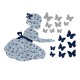 Appliqué thermocollant personnalisé fillette aux papillons