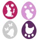 Appliqué thermocollant œufs de Pâques 4 couleurs N° 3