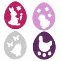 Appliqué thermocollant œufs de Pâques 4 couleurs N° 3