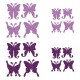 Appliqué thermocollant personnalisé lot 16 papillons mauve