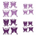 Appliqué thermocollant personnalisé lot 16 papillons mauve
