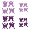 Appliqué thermocollant personnalisé lot 16 papillons mauve