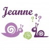 Appliqué thermocollant escargot mauve fille