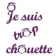 Appliqué thermocollant personnalisé je suis chouette fille