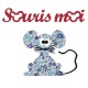 Appliqué thermocollant souris moi bleu