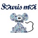 Appliqué thermocollant souris moi bleu