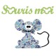 Appliqué thermocollant souris moi bleu