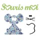 Appliqué thermocollant souris moi bleu