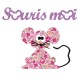 Appliqué thermocollant souris moi rose