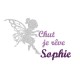 Appliqué thermocollant personnalisé fée rêve flex pailleté argenté