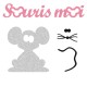 Appliqué thermocollant personnalisé souris moi rose en flex pailletéailletéailleté