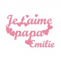 Appliqué thermocollant fête des pères en flex pailleté fille