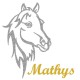 Appliqué thermocollant personnalisé profil cheval en flex pailleté gris