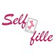 Appliqué thermocollant personnalisé selfie fushia en flex pailleté