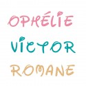 Appliqué thermocollant prénom personnalisé écriture cartoon