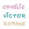 Appliqué thermocollant personnalisé prénom écriture cartoon