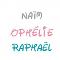 Appliqué thermocollant personnalisé prénom écriture cartoon
