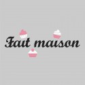 Appliqué thermocollant fait maison cupcakes en flex pailleté