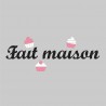 Appliqué thermocollant fait maison cupcakes en flex pailleté