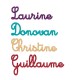 Appliqué thermocollant personnalisé message 30 caractères en flex pailleté écriture 1