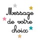 Appliqué thermocollant personnalisé message 30 caractères en flex pailleté écriture 1
