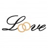 Appliqué thermocollant love alliances en flex pailleté