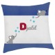 Appliqué thermocollant personnalisé éléphants en flex pailleté et tissu étoiles