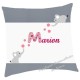 Appliqué thermocollant personnalisé éléphants en flex pailleté et tissu liberty rose