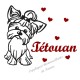 Appliqué thermocollant personnalisé chien Yorkshire en flex velours