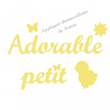 Appliqué thermocollant adorable poussin en flex velours