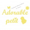 Appliqué thermocollant adorable poussin en flex velours