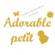Appliqué thermocollant adorable poussin en flex pailleté