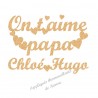 Appliqué thermocollant on t'aime papa personnalisé en flex pailleté