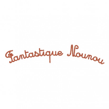 Appliqué thermocollant Fantastique Nounou en flex pailleté